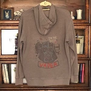 Star Wars Gray Vader Hoodie Youth XXL Junk Food